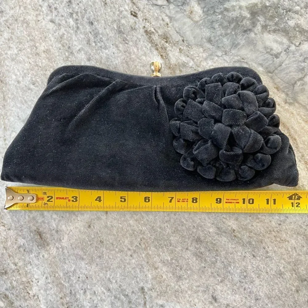 Banana Republic Black Velvet Clutch